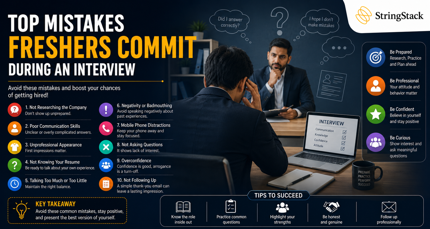 Top Mistakes Freshers Commit During an Interview
